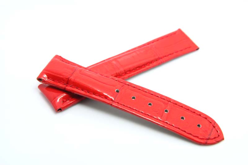 Red Alligator leather band- Crocodile